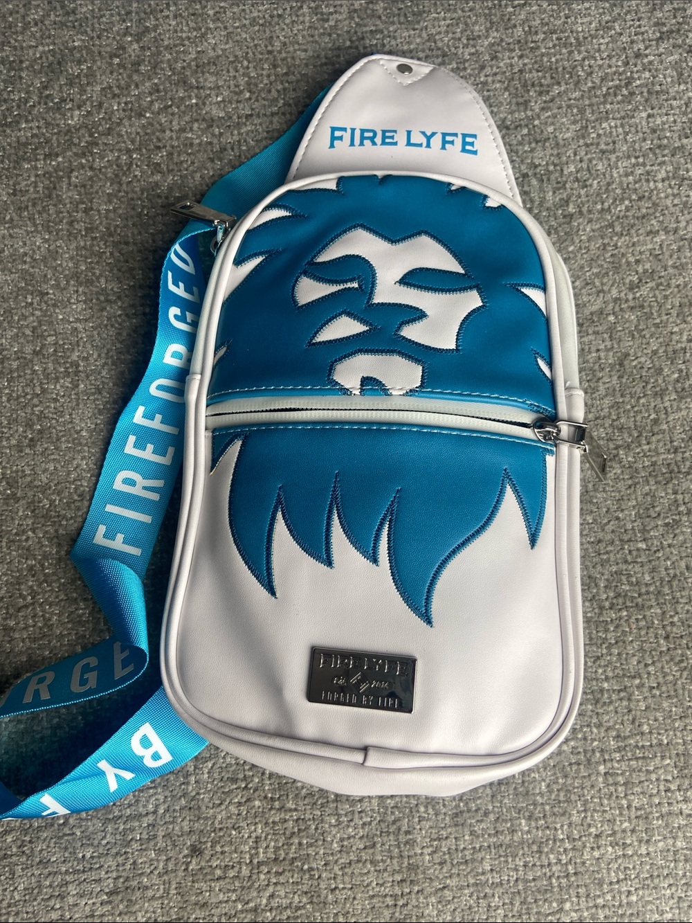 Blue & White Sling Belt Bag
